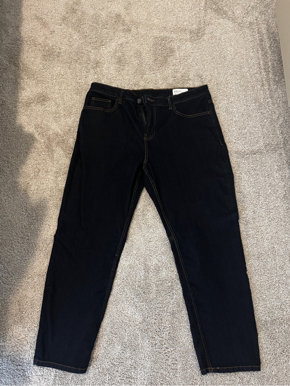 Denim&Co Men's Black Slim Straight Jeans